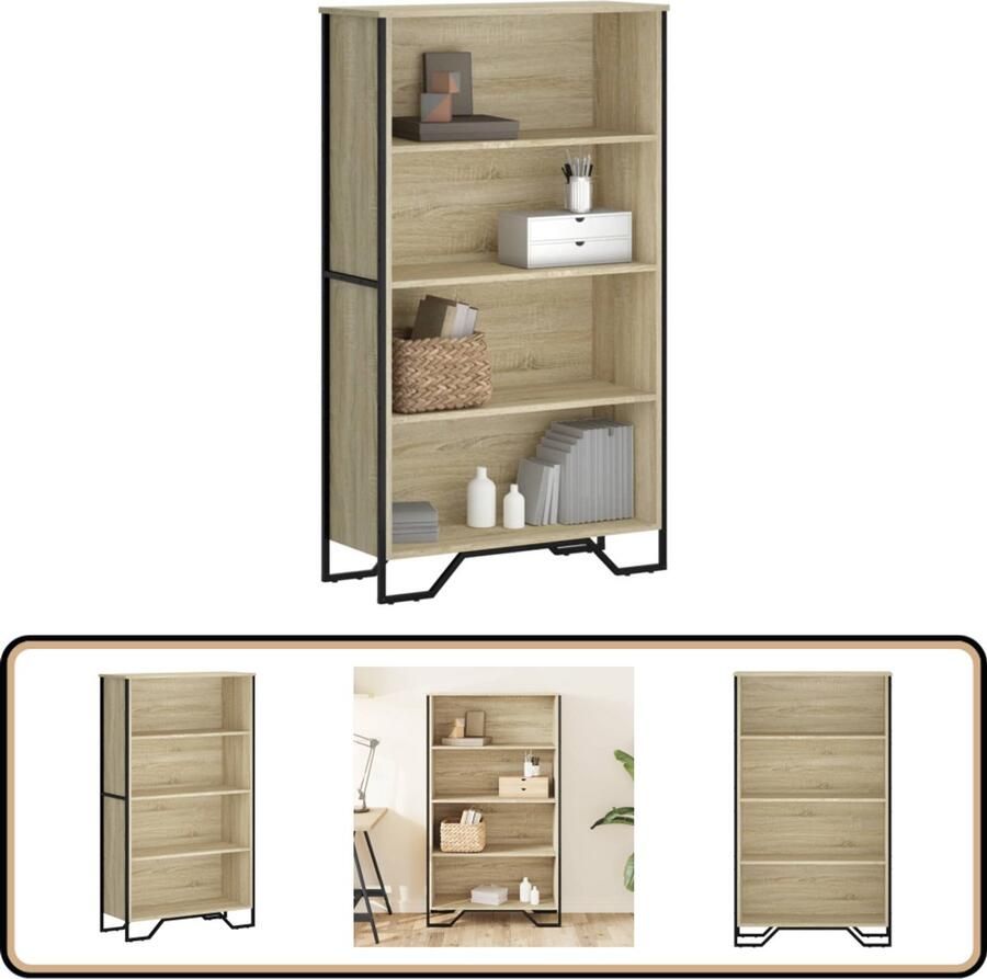 VidaXL Boekenkast Sonoma Eiken 80x31x137 5 cm Boekenkast Boekenkasten Boeken Plank Schappenkast