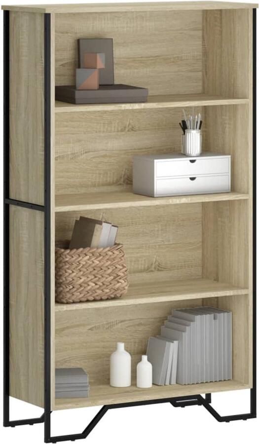 VidaXL Boekenkast Sonoma Eiken 80x31x137 5 cm Boekenkast Boekenkasten Boeken Plank Schappenkast - Foto 2