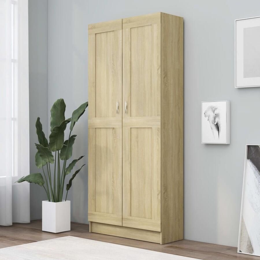 VidaXL Boekenkast Sonoma eiken 82 5x30 5x185 5 cm Boekenkast Bibliotheek Houten Boekenkast Eiken Boekenkast Bruine Boekenkast Salontafel Woonkamermeubilair