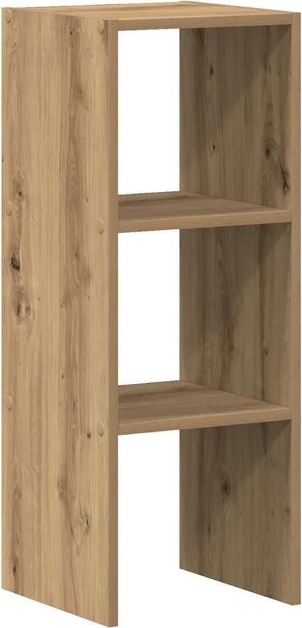 VidaXL Boekenkast stapelbaar 30x30x80 cm bewerkt hout artisanaal eiken