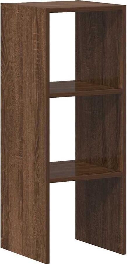 VidaXL Boekenkast stapelbaar 30x30x80 cm bewerkt hout bruin eikenkleur