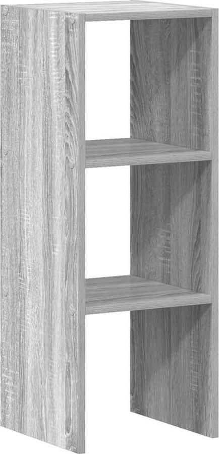 VidaXL Boekenkast stapelbaar 30x30x80 cm bewerkt hout grijs sonoma