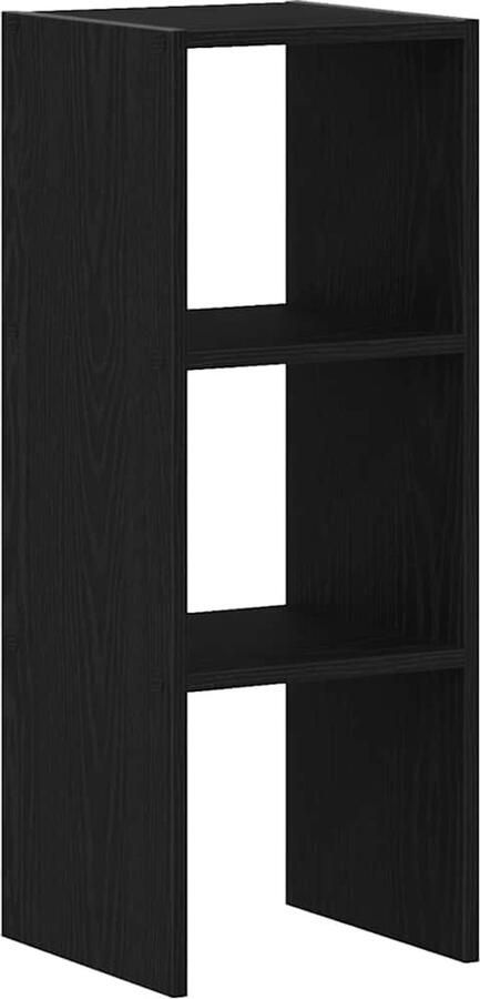 VidaXL Boekenkast stapelbaar 30x30x80 cm bewerkt hout zwart eikenkleur