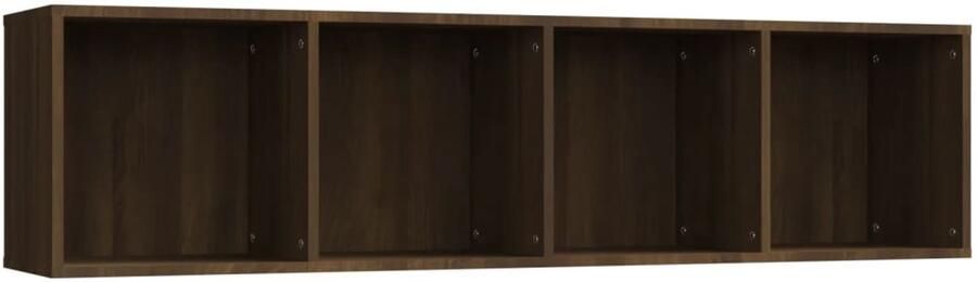 VidaXL Boekenkast tv-meubel 143x30x36 cm bruin eikenkleurig Boekenkast Boekenkasten Boekenschap Boekenstandaard