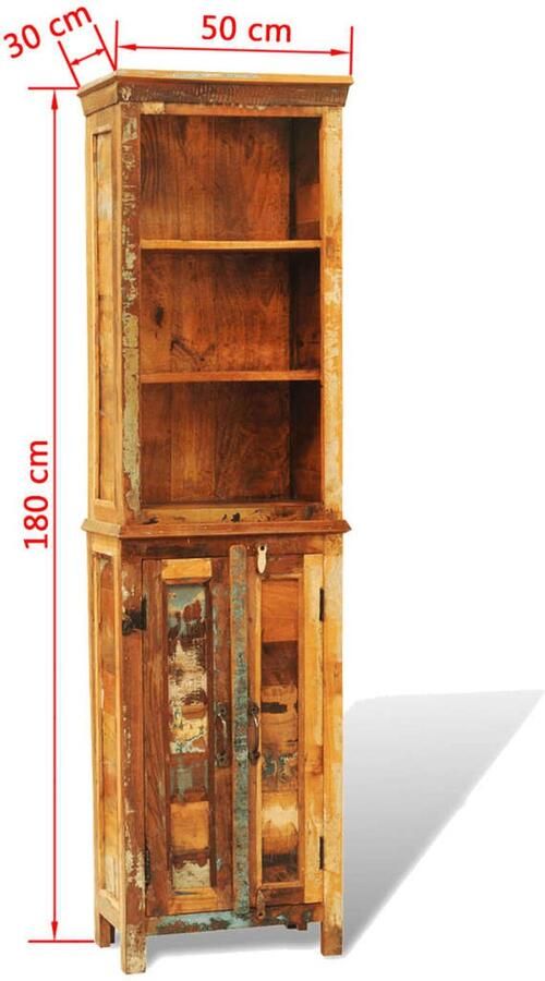 VidaXL Boekenkast vintage-stijl massief gerecycled hout