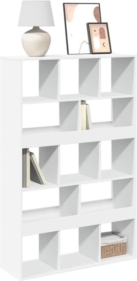 VidaXL Boekenkast Wit 13 vakken 100x33x156 5 cm Boekenkast Boekenkasten Boeken Plank Schappenkast