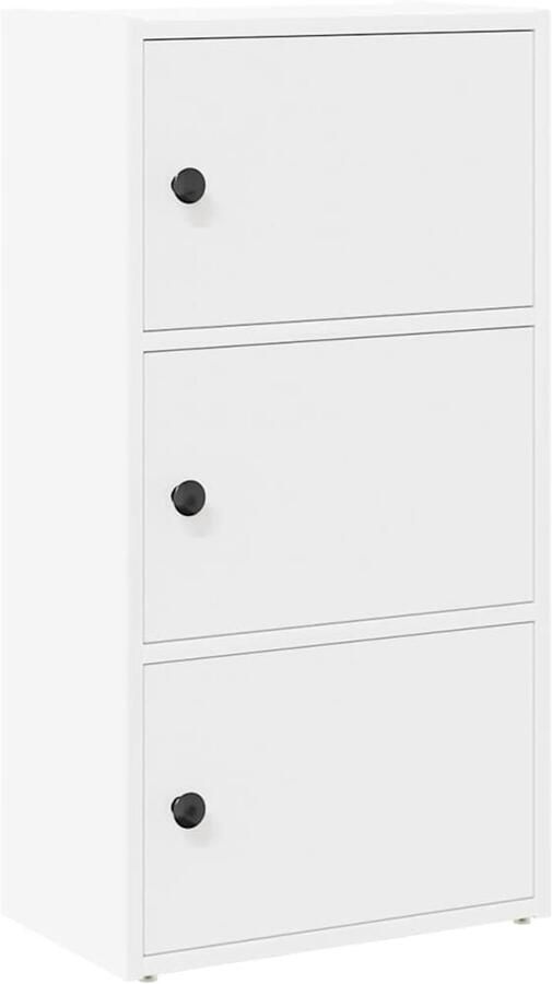 VidaXL Boekenkast Wit 40x24x77 cm Bewerkt hout Boekenkast Boekenkasten Boekenplank Opbergkast