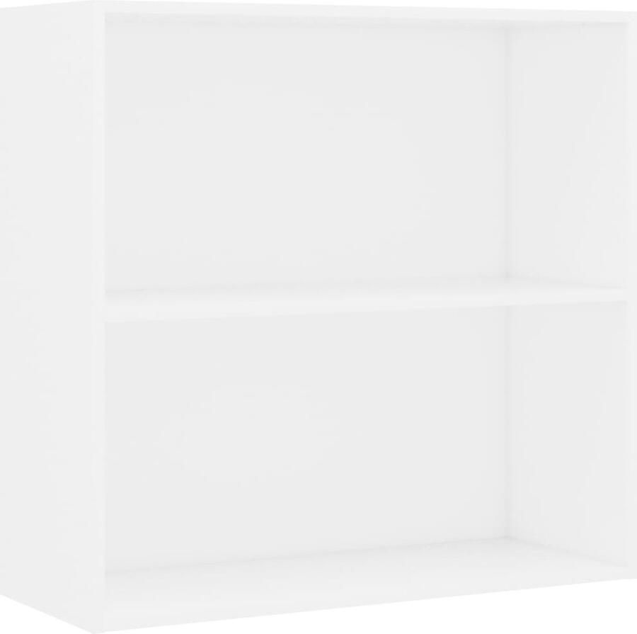 VidaXL Boekenkast Wit Bewerk Hout 80x30x76 5 cm Boekenkast Boekenkasten -boekenplank Opbergkast