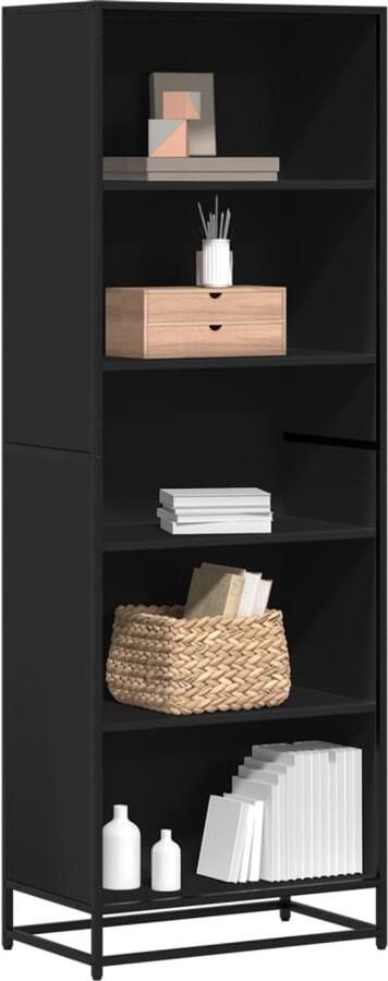 VidaXL Boekenkast Zwart 5 Vakken 60x35x170 5 cm Boekenkast Boekenkasten Boeken Plank Schappenkast