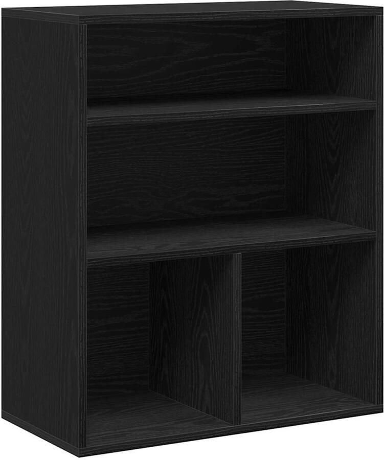 VidaXL Boekenkast Zwart 60x30x71 5 cm Bewerkt hout Boekenkast Boekenkasten Opbergkast Boekenplank