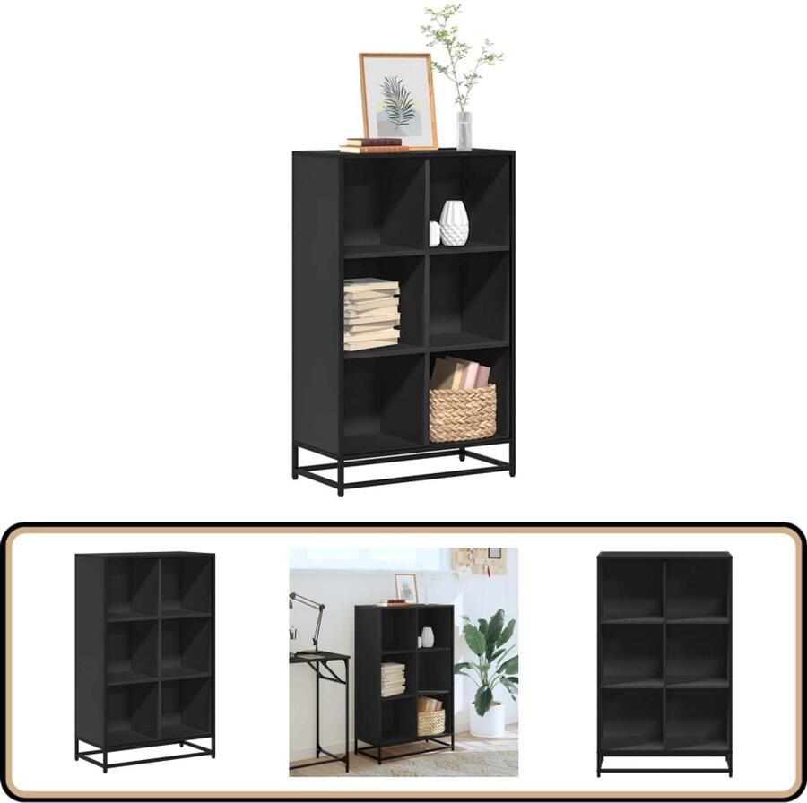 VidaXL Boekenkast Zwart 65 5x33x107 5 cm Boekenkast Boekenkasten Boekenschap Boekenstandaard