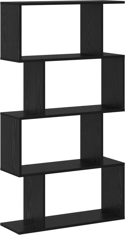 VidaXL Boekenkast Zwart eiken 70 x 24 x 129 cm Bewerkt hout