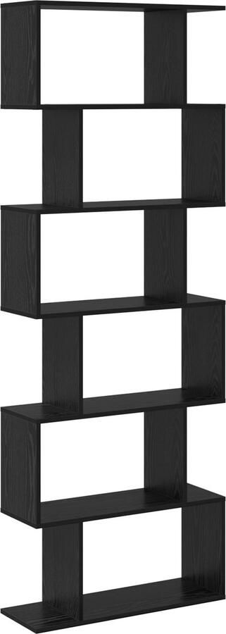 VidaXL Boekenkast in Zwart Eiken 70 x 24 x 193 5 cm Geengineerd Hout