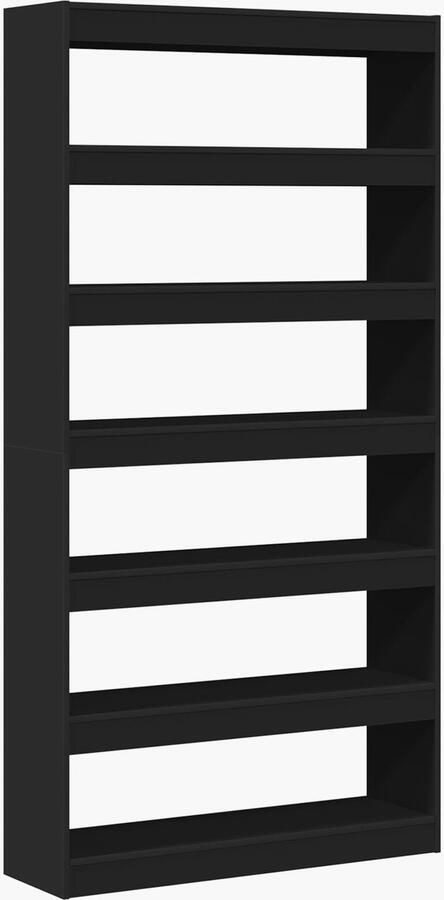 VidaXL Boekenkast Zwart Bewerkt hout 100 x 30 x 198 cm Boekenplank