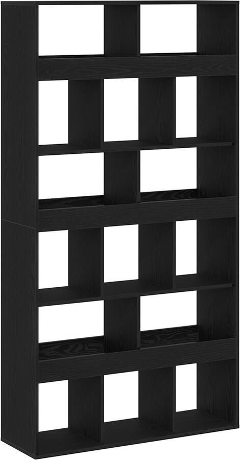 VidaXL Boekenkast Zwart eiken 100 x 33 x 187 5 cm Bewerkt hout