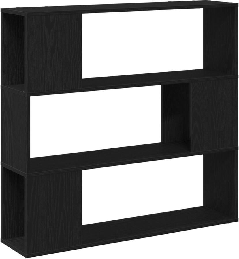 VidaXL Entertainmentcentrum Zwart 100 x 24 x 94 cm Bewerkt hout