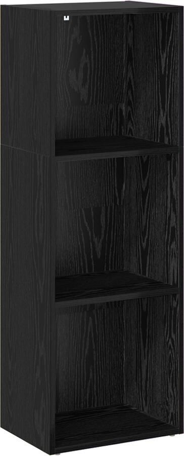 VidaXL Boekenkast Zwart eiken 40 x 30 x 114 cm Bewerkt hout