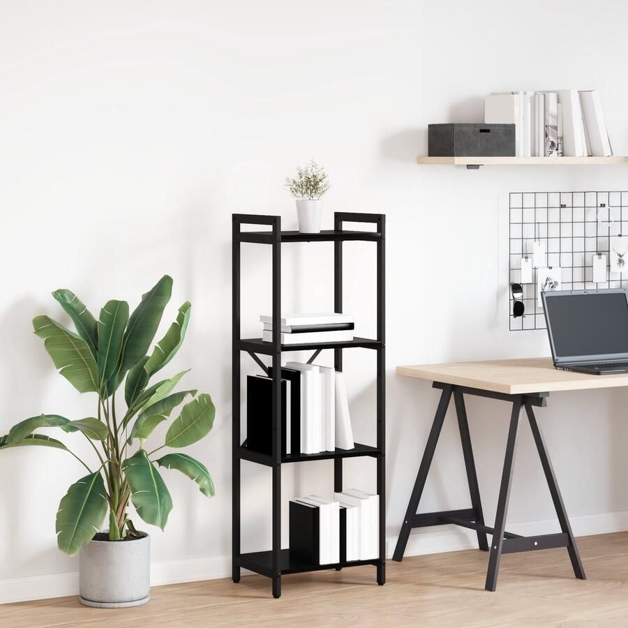 VidaXL Boekenkast Zwart eiken 40 x 30 x 118 cm Bewerkt hout - Foto 2