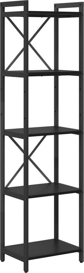 VidaXL Boekenkast Zwart eiken 40 x 30 x 153 cm Bewerkt hout