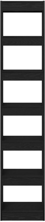 VidaXL Boekenkast Zwart eiken Bewerkt hout Hoog Planken Boekenkast