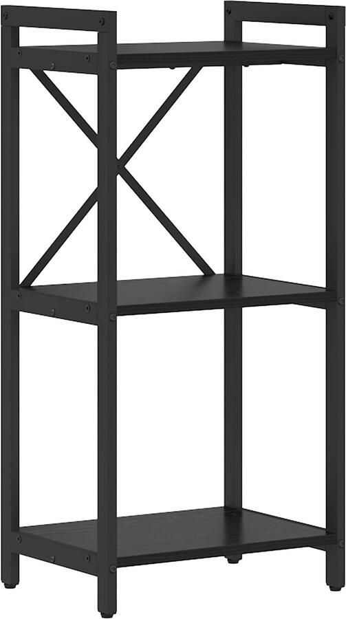 VidaXL Boekenkast Zwart eiken 40 x 30 x 83 cm Bewerkt hout