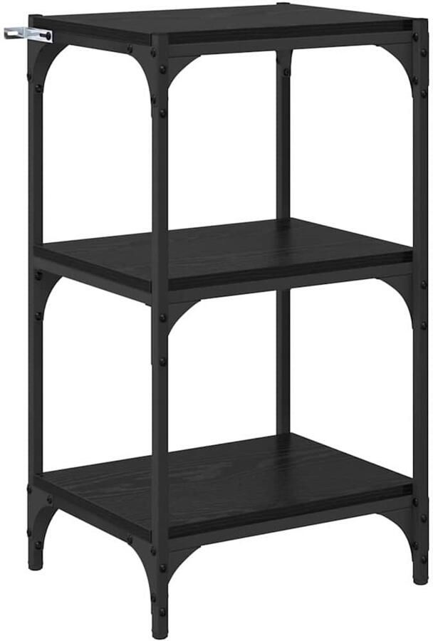 VidaXL Boekenkast Zwart eiken 40 x 33 x 71 cm Bewerkt hout