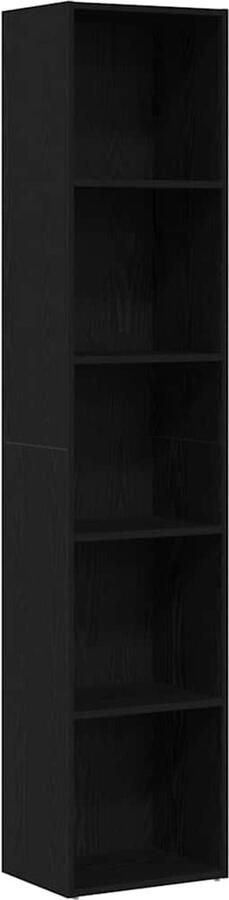 VidaXL Boekenkast Zwart Eiken 40x30x189 cm Engineered Wood