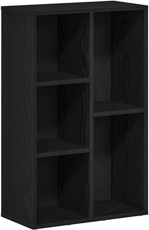 VidaXL Boekenkast Zwart Eiken 50x25x80 cm Engineered Wood