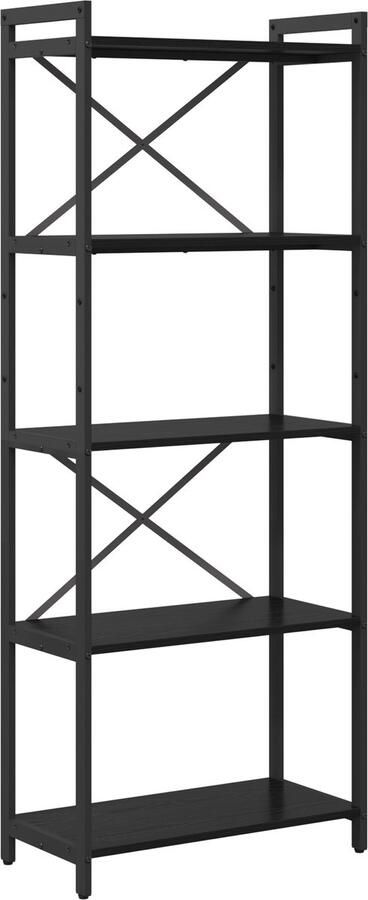 VidaXL Boekenkast Zwart eiken 60 x 30 x 153 cm Bewerkt hout