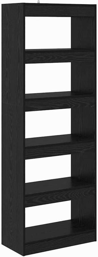 VidaXL Boekenkast Zwart eiken 60 x 30 x 166 cm Bewerkt hout