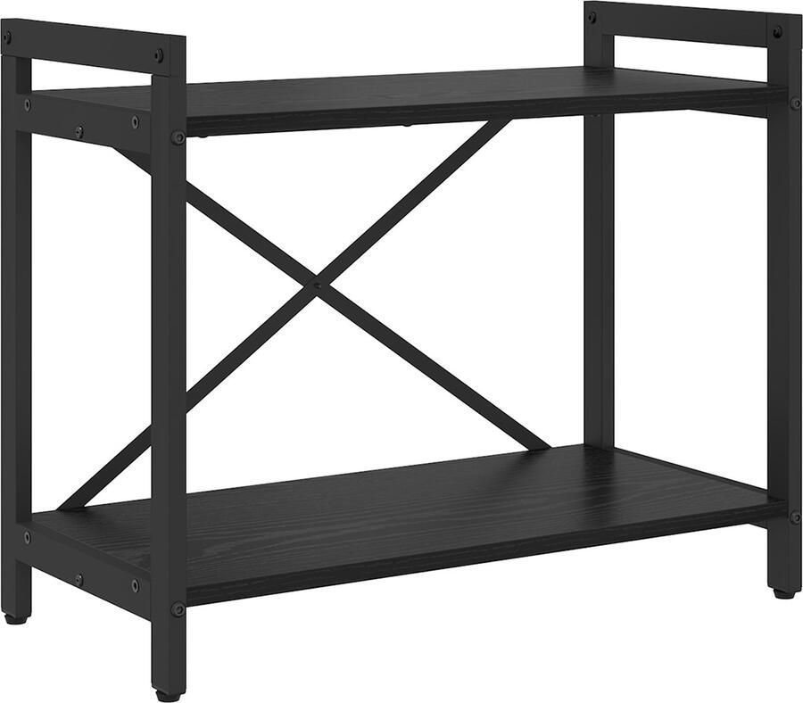 VidaXL Boekenkast Zwart eiken 60 x 30 x 48.5 cm Bewerkt hout