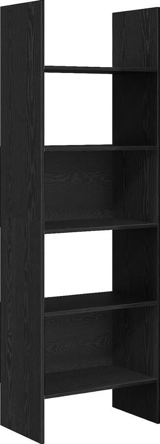 VidaXL Boekenkast Zwart eiken 60 x 35 x 180 cm Bewerkt hout