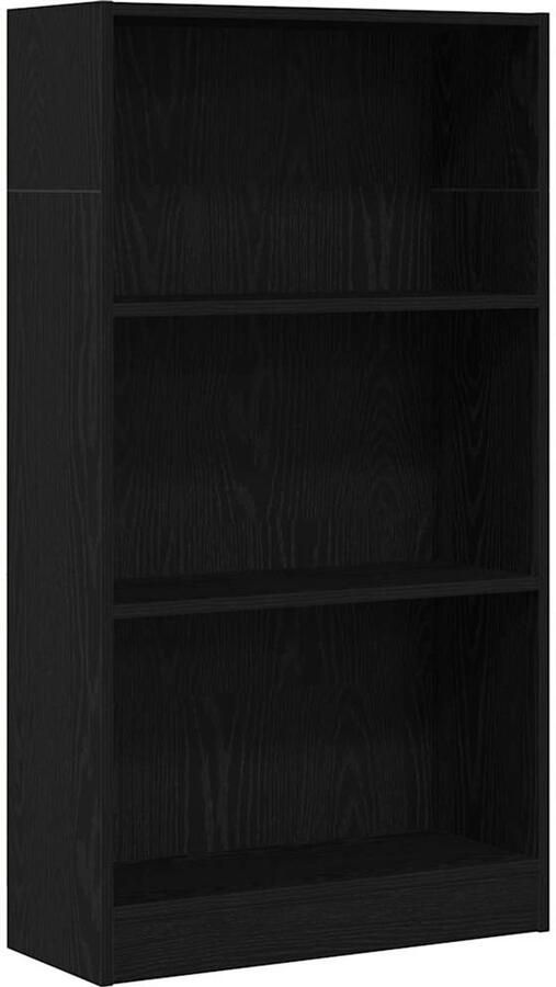 VidaXL Boekenkast Zwart Eiken 60x24x109 cm Engineered Wood
