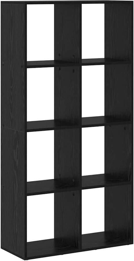 VidaXL Boekenkast Zwart eiken 69.5 x 29 x 137.5 cm Bewerkt hout - Foto 2