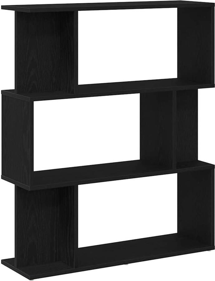 VidaXL Boekenkast Zwart Eiken 80x24x96 cm Engineered Wood