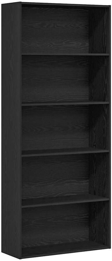 VidaXL Boekenkast Zwart Eiken 80x30x189 cm Engineered Wood