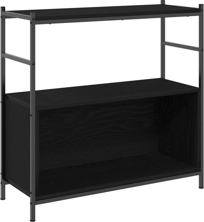 VidaXL Boekenplank Zwart eiken 80 x 30 x 78.5 cm Bewerkt hout