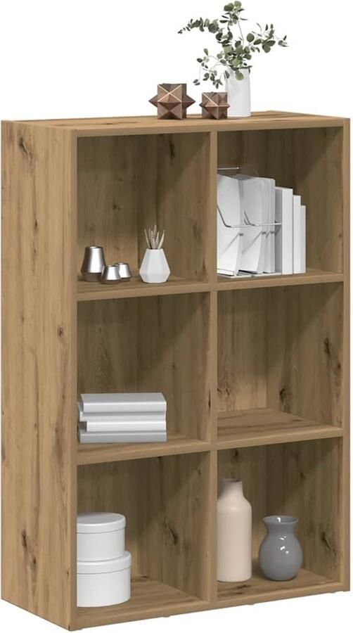 VidaXL Boekenkast Dressoir 66x30x98 cm Artisanaal Eiken Boekenkast Boekenkasten Boekenschap Boekenstandaard