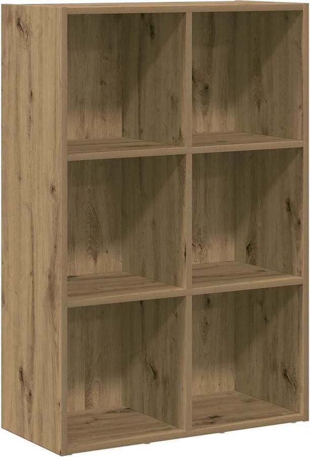VidaXL Boekenkast dressoir 66x30x98 cm bewerkt hout artisanaal eiken