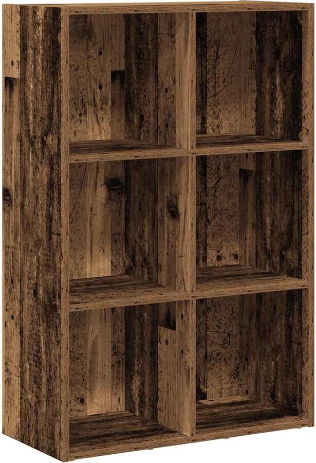 VidaXL Boekenkast dressoir 66x30x98 cm bewerkt hout oud houtkleurig