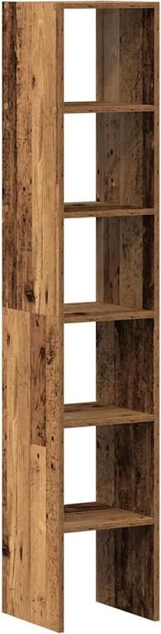 VidaXL Boekenkasten 2 st stapelbaar 30x30x80 cm bewerkt hout oud hout