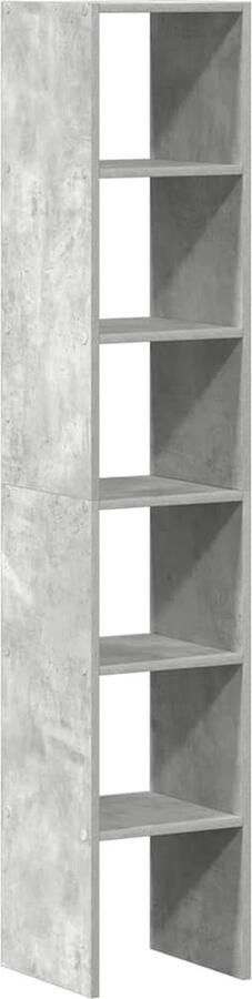 VidaXL Boekenkasten 2 st stapelbaar 30x30x80cm bewerkt hout betongrijs