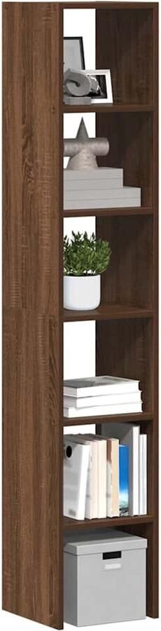 VidaXL Boekenkasten 2 stuks 30x30x80 cm Bruin Eiken Boekenkast Boekenkasten Boeken Plank Schappenkast