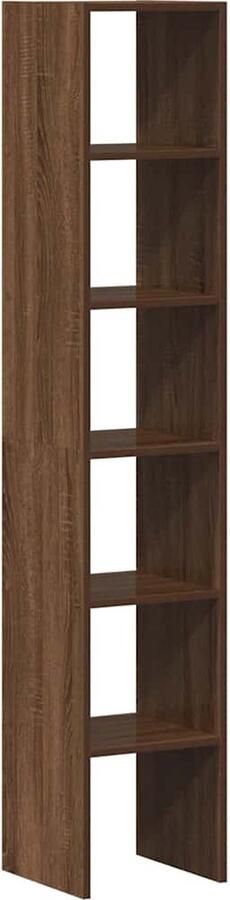 VidaXL Boekenkasten 2st stapelbaar 30x30x80cm bewerkt hout bruin eiken