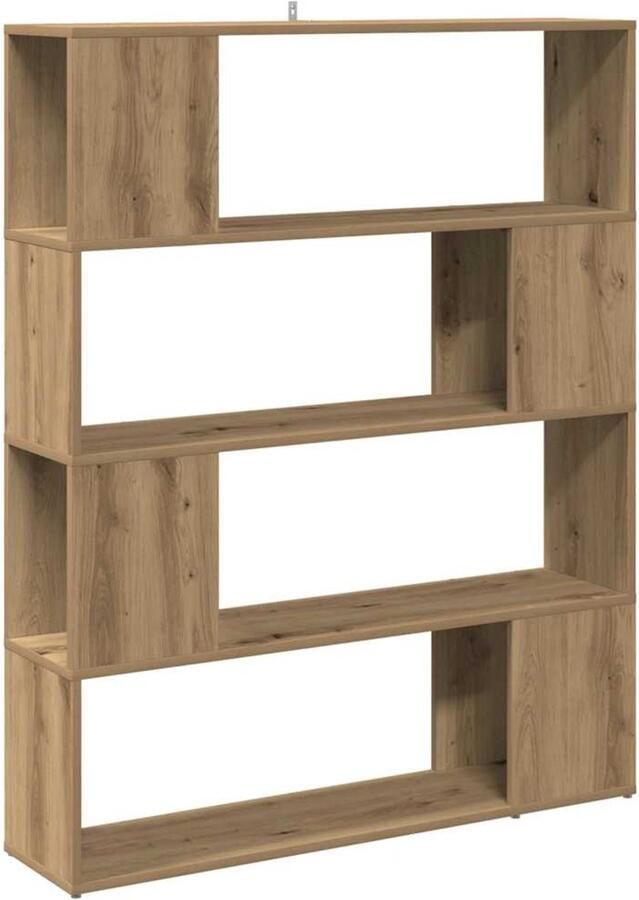 VidaXL Boekenkast kamerscherm 100x24x124 5 cm artisanaal eikenkleur