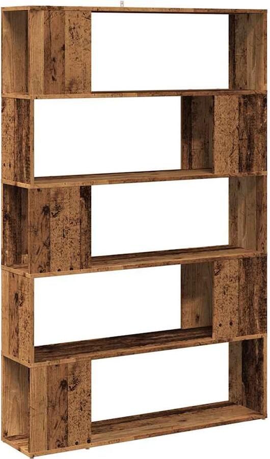 VidaXL Boekenkast kamerscherm 100x24x155 cm oud houtkleurig