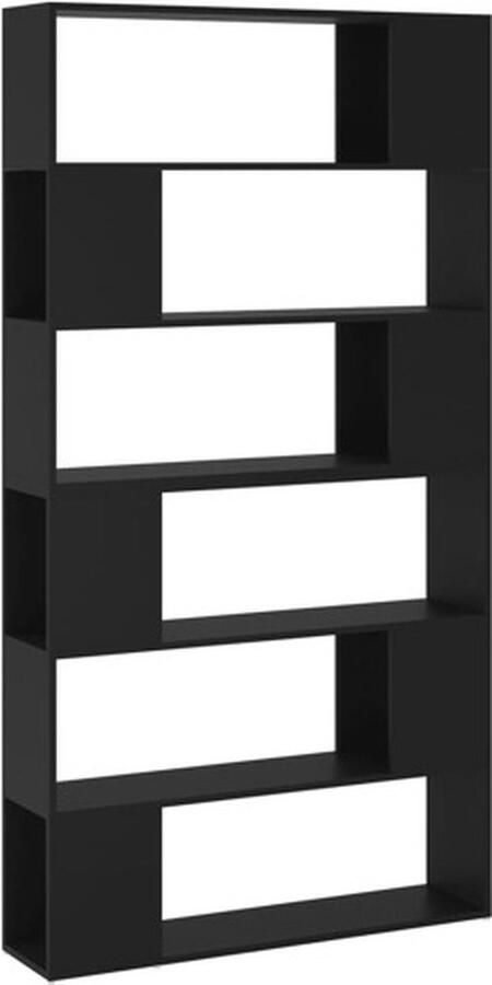 VidaXL -Boekenkast kamerscherm-100x24x188-cm-zwart - Foto 2