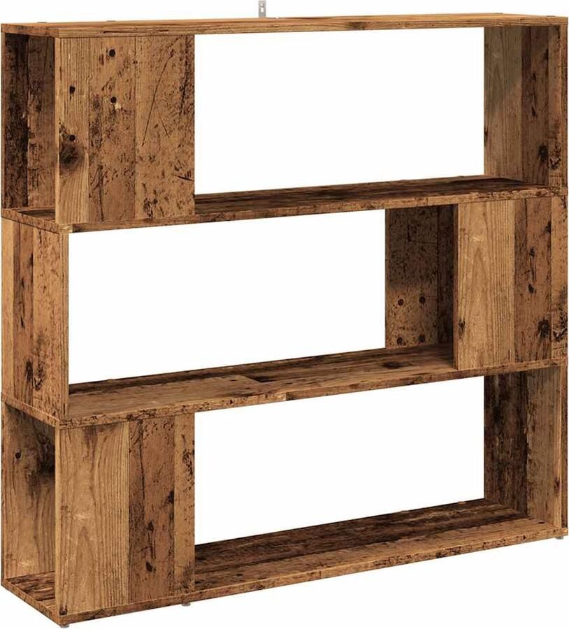 VidaXL Boekenkast kamerscherm 100x24x94 cm oud houtkleurig