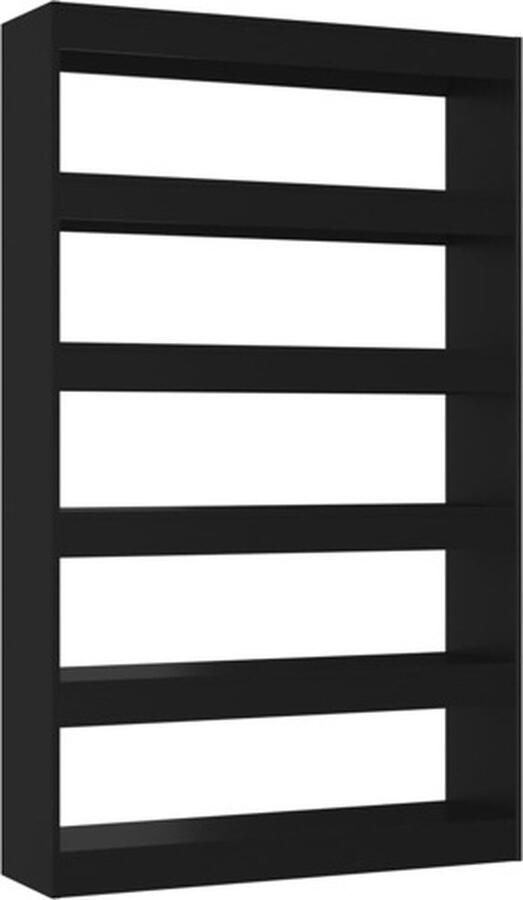 VidaXL -Boekenkast kamerscherm-100x30x166-cm-zwart - Foto 2
