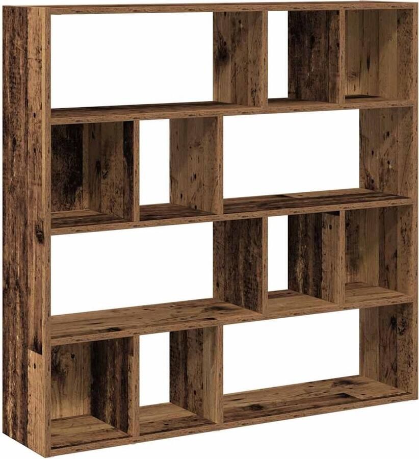 VidaXL Boekenkast kamerscherm 105x24x102 cm oud houtkleurig